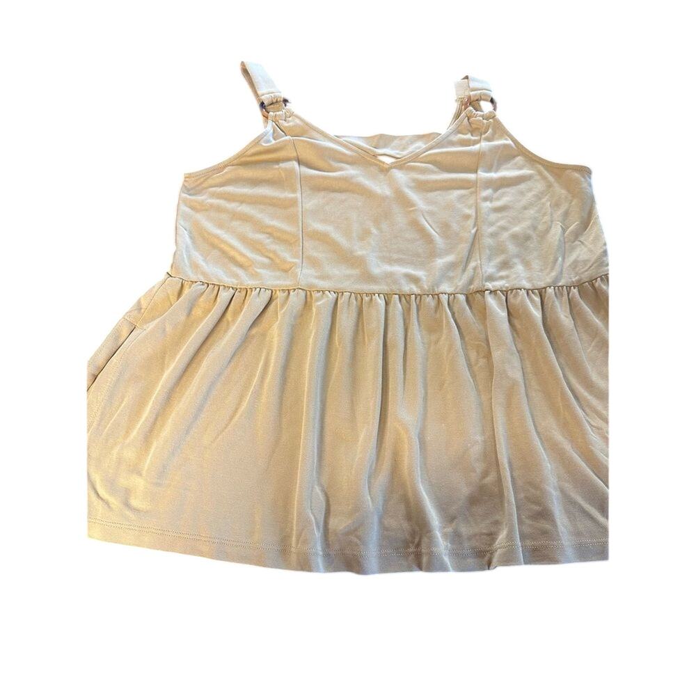 Doe & Rae Free-Flowing Tank Mustard Side Slit Size L (245)